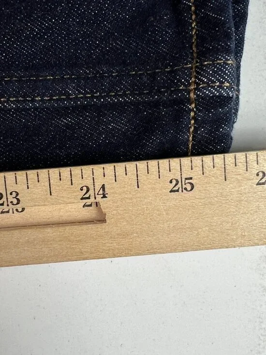 Pistola Jeans Women's 37x25* Beau Seamed Horseshoe Crop Dark Blue Denim Tag 33 - Picture 12 of 16